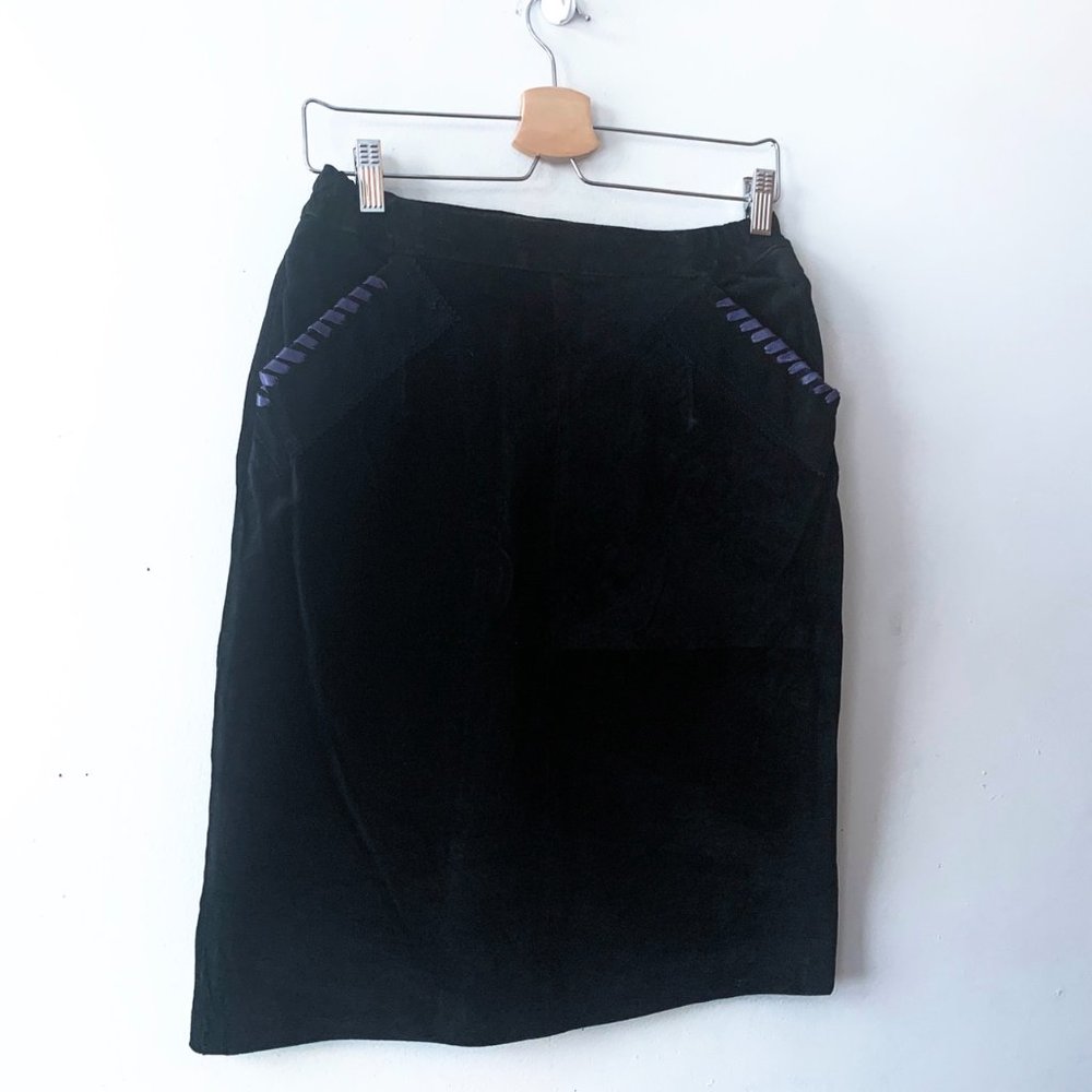 Vintage Western Leather Skirt